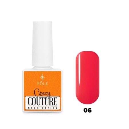 Pole neon Crazy Couture gel polish, No. 06 neon carrot, 8 ml