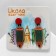 Acryl Earrings "Pencils", colored in silver
