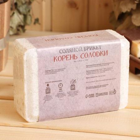 Соляной брикет "Корень солодки" 1,35 кг Добропаровъ-2