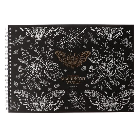 Album for drawing A4 40 sheets, on the crest "Magnificent", covered Cardboard, matte lamination, foil embossing, block 100g/m2-2