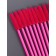 Brushes for eyebrows and eyelashes, silicone, set - 10 pcs, 10.5 cm, pink color