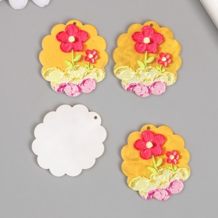 Decor for the work of acrylic "plasticine flowers" 0.2x3.5x3.9 cm-1