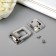 Castle Metal for casket chrome + nails. set 4x2.7 cm