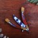 Wooden souvenir "Butterfly knife" blue camouflage