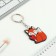 Acrylic Fox keychain, 3.5 x 10 cm