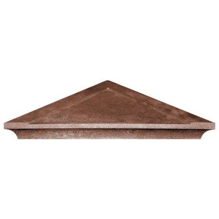 PPK cap to a fence column, 1.5 × 1.5 bricks, 39 × 39 × 4.5 cm, brown, “smooth”-1