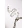 Bracelet with the rhinestones "celebrity", white color in silver, 18 cm