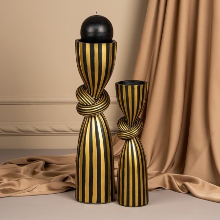 Climber for one candle “Knot” color Black-gold 39 x 10.5 x 10.5 cm-15