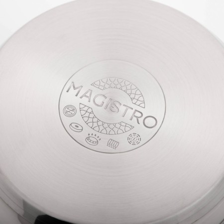 Magistro klimena stainless steel pan, 3.5 l, lid-durglang, plum nose, capsule, induction-4