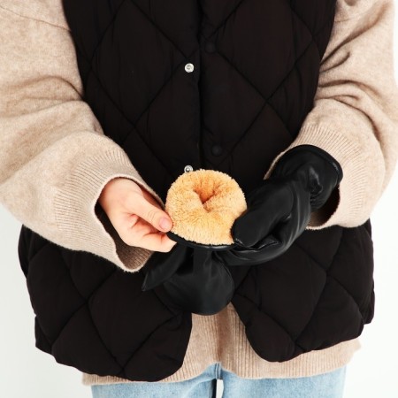 Mittens are female, dimensionless, with insulation, black color-4