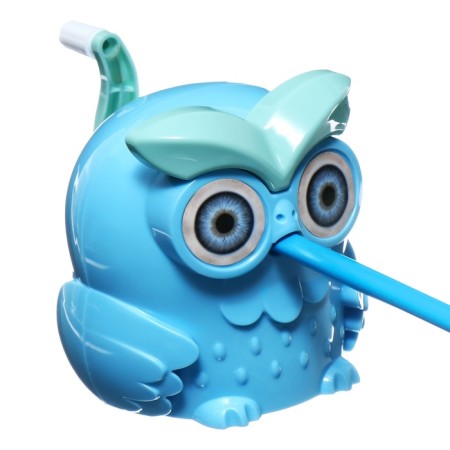 Mechanical sharpener with the container owl blue-17