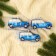 Set of jewelry plastic 3 pcs "Models" 9x3.5 cm, blue