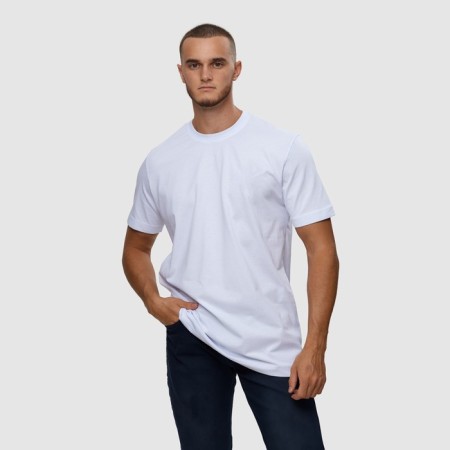 Male T -shirt, white color/print mix, size S-2
