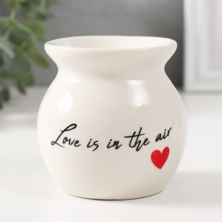 Aroma lamp ceramics "Love is in the Air" White 7.2x7.2x7.8 cm