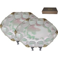 A set of oval dishes of Lenardi “Pearl”, porcelain, size 37x25 cm, 2 pcs