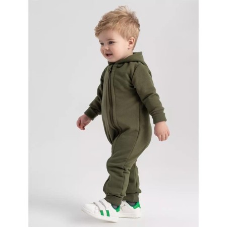 Children's overalls on Mowbaby Dino zipper, height 62 cm, green color-2