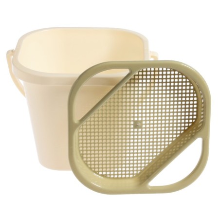 Set for playing the sand, 8 objects: scoop, robberies, sieve, bucket, 4 soft molds-5