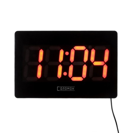Electronic wall clock, desktop "Solomon", an alarm clock, 15.5 x 23.5 cm, red numbers-4