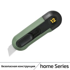 Нож технический Deli HT4007L 151596, софттач пластик, зеленый, 12 мм