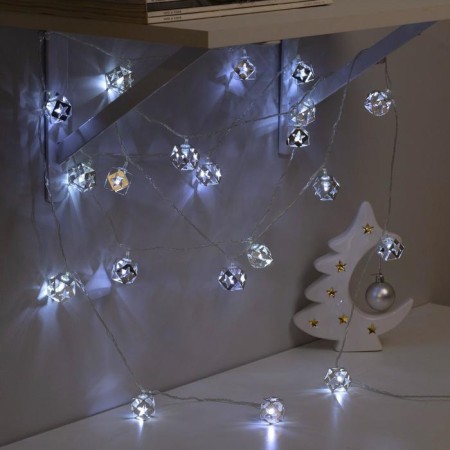 Garland “thread” 4 m with nozzles “cube star”, ip20, transparent thread, 20 LED, white glow, 8 modes, 220 V-2