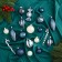 Set of jewelry plastic 40 pcs "Winter Joy" White-blue