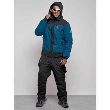 Ski costume men's winter, size 48, blue color-4