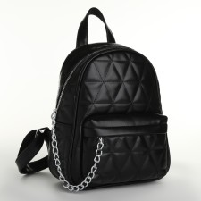 Women's backpack on lightning, black color
