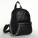 Women's backpack on lightning, black color
