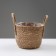 Kashpo wicker "Kenya" round with handles, 21.5x21.5x18.8 cm, natural