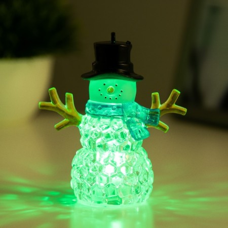 Night Snowman LED 1W RGB 3HLR44 Transparent 8x8x10cm Risalux-2