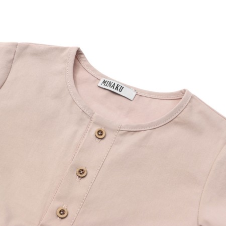Kit for children (T-shirt and shorts) minku, beige color, height 80-86 cm-3
