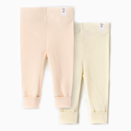 Kit for children's leggings Minaku: Basic Line Baby, milk/cream color, height 68-74