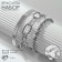 Bracelets set 3 pcs. "Chains" quartet, silver color
