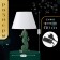 Traffic lamp with a lampshade Risalux "sea horse", E27, 40 watts, green, curly base, 30 × 30 × 43.5 cm