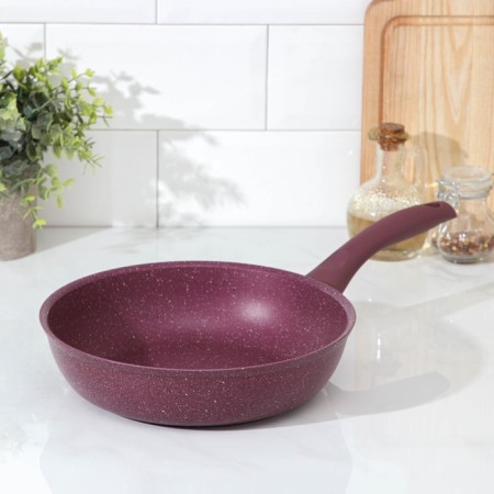 Trendy Style pan, d = 24 cm, plastic handle, anti -stick coating, purple color