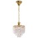 Crystal Chandelier "Valeria", 1 lamp 40W E27, base gold 20x20x55 cm
