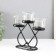 Summary metal, glass for 3 candles "peak" d = 5 cm black 19x6x16.5 cm