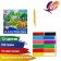 Soft plasticine (wax), 12 colors, 180 g, "fantasy", with a glass, mix