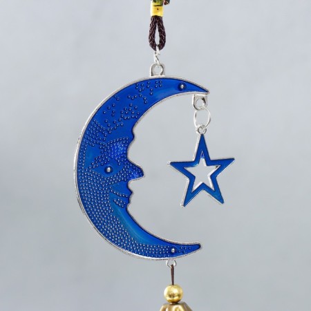 Wind Music Metal "Month with a Star" from the evil eye 4 bells 37 cm-1