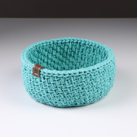 Baby basket, 16 x 7.5 cm, mint, cotton