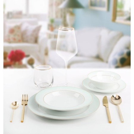 Arya Home Elegant Jade dishes, 24 objects, white color