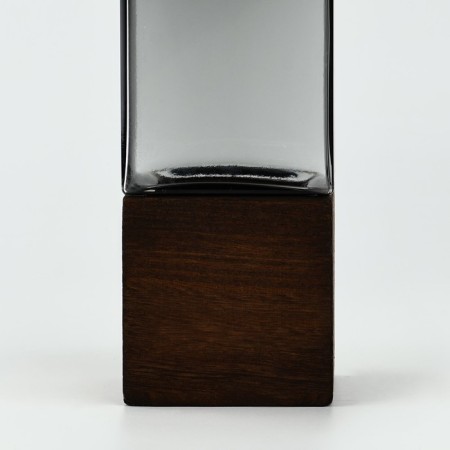 Forest Vase "Forest" made of gray glass 20.5 × 8 × 8 cm-3