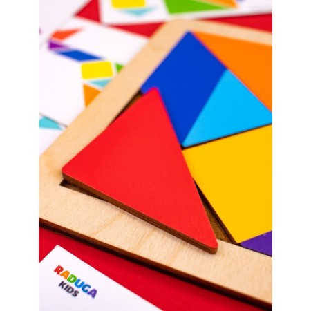 Puzzle "Tangram" with cards (17 pcs.)-2