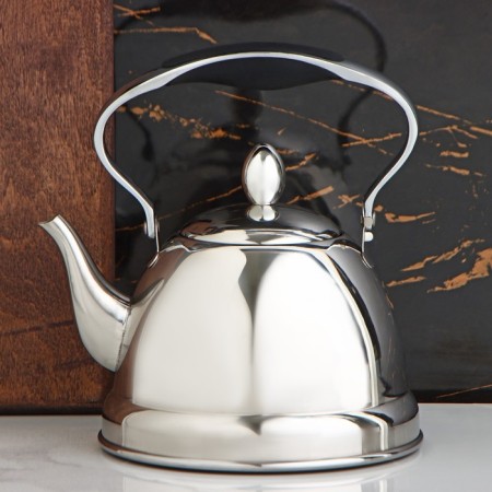 Kapriz stainless steel teapot, 1 l, chrome color
