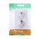 Double SE SE "Study", 16 A, 250 V, overhead, with salary, curtains, IP20, white, PA16-008B