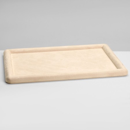 Steam for jewelry universal without plush inserts, phlock, 33 × 25 × 1.8 cm, beige color-2