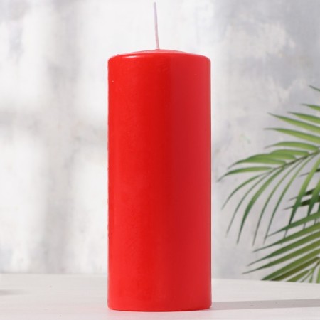 Candle - cylinder, 8x20 cm, 90 hours, 795 g, red