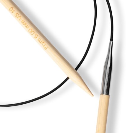 Circular knitting needles, bamboo, 6.0 mm/80cm, 1 pc-2