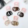 Hair gum "Milena" (set 4 pcs) Classic peas, 4 cm, mix