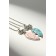 Kulons "Demetrons" Best girlfriends, color pink blue in silver, 45 cm